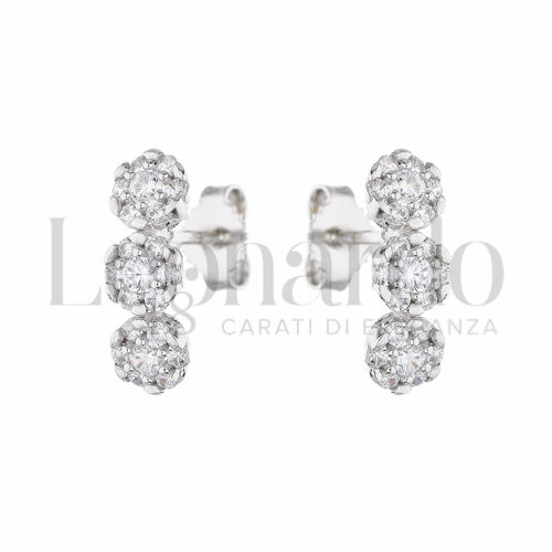 con Zircone bianco in Oro Bianco da 2,4gr.