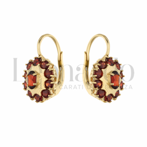 Forma Ovale con Granato in Oro Giallo da 5,2gr.