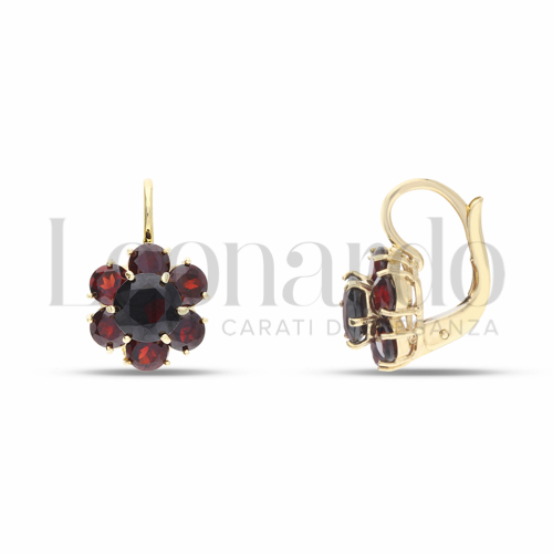Forma Tondo con Granato in Oro Giallo da 4,4gr.