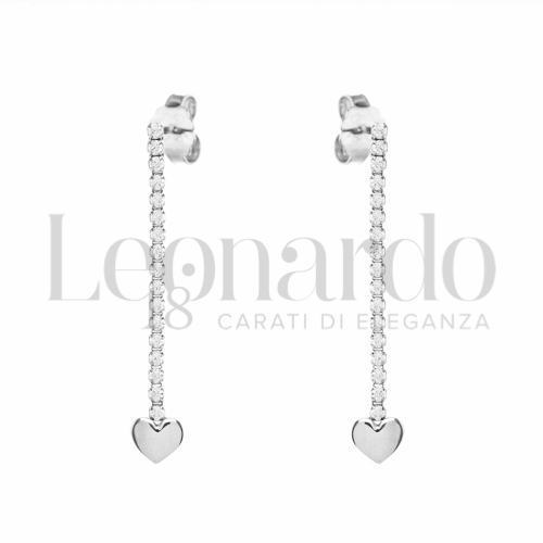 Stampato con Zircone bianco in Oro Bianco da 2,7gr.