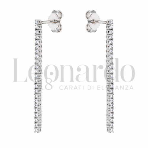 Filo singolo con Zircone bianco in Oro Bianco da 3gr.