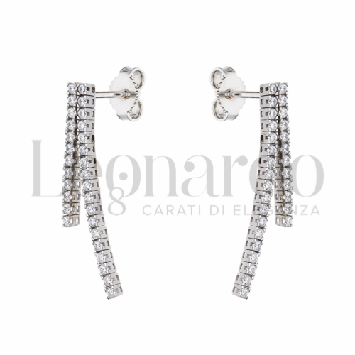 Doppio Filo con Zircone bianco in Oro Bianco da 3,6gr.