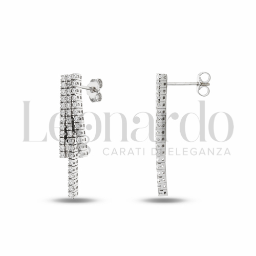Tre Fili con Zircone bianco in Oro Bianco da 4,9gr.