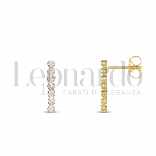 con Zircone bianco in Oro Giallo da 1,4gr.