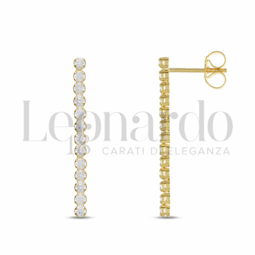 con Zircone bianco in Oro Giallo da 1,9gr.