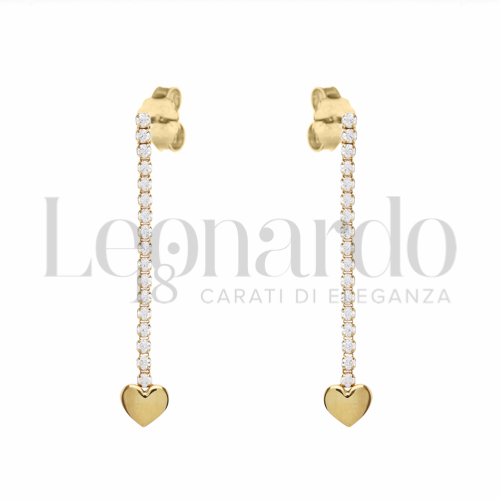 Stampato con Zircone bianco in Oro Giallo da 2,6gr.