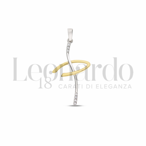 con Zircone bianco in Oro Bianco e Oro Giallo da 0,8gr.