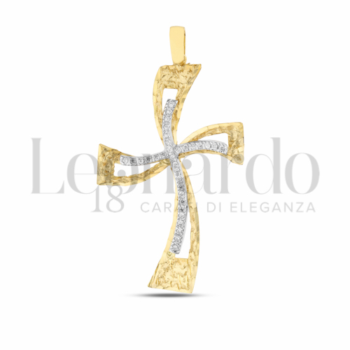 con Zircone bianco in Oro Giallo e Oro Bianco da 4,2gr.
