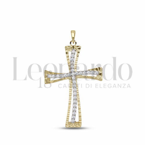 con Zircone bianco in Oro Giallo e Oro Bianco da 3gr.