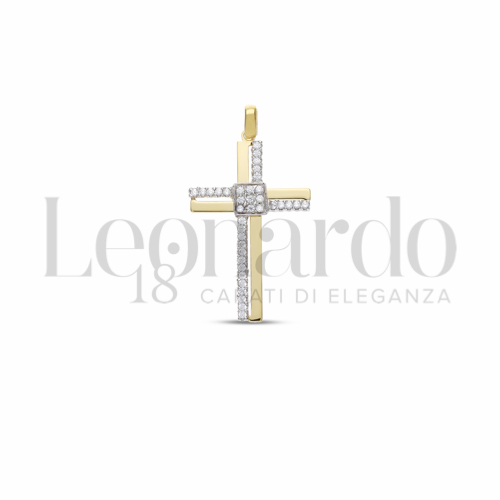 con Zircone bianco in Oro Giallo e Oro Bianco da 1,8gr.