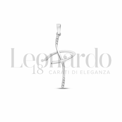 con Zircone bianco in Oro Bianco da 0,8gr.