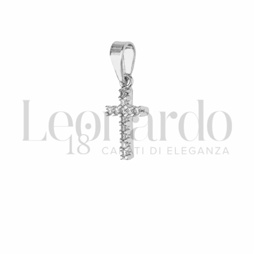 con Zircone bianco in Oro Bianco da 0,7gr.
