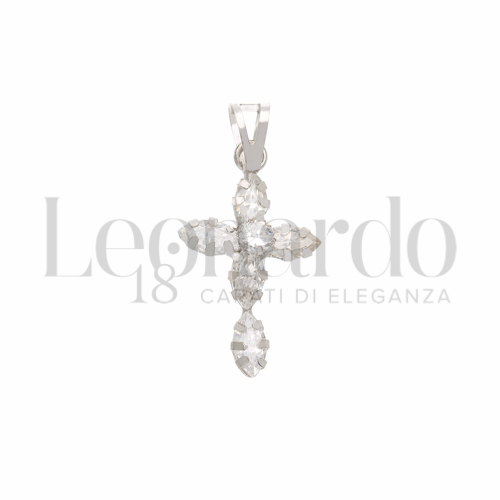 con Zircone bianco in Oro Bianco da 0,9gr.