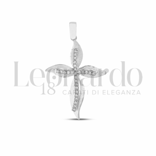 con Zircone bianco in Oro Bianco da 2,4gr.