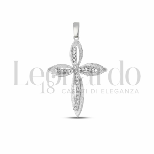 con Zircone bianco in Oro Bianco da 2,3gr.