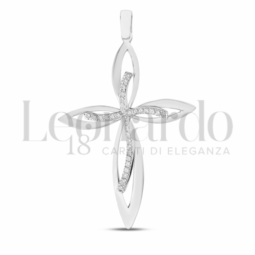 con Zircone bianco in Oro Bianco da 4,1gr.