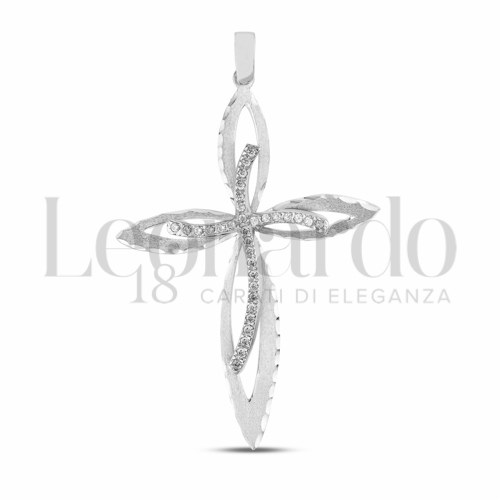 con Zircone bianco in Oro Bianco da 3,9gr.