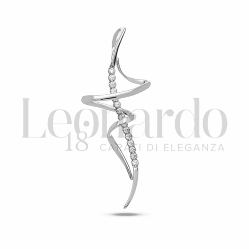 con Zircone bianco in Oro Bianco da 2,4gr.