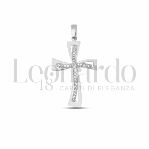 con Zircone bianco in Oro Bianco da 2,3gr.