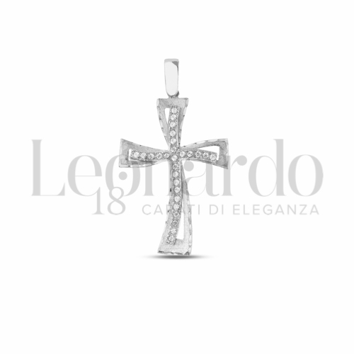 con Zircone bianco in Oro Bianco da 2,3gr.