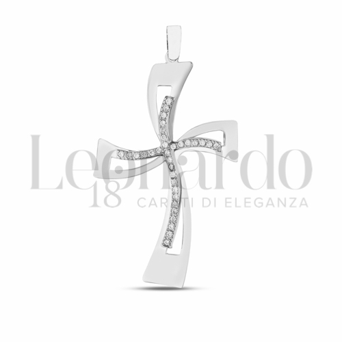 con Zircone bianco in Oro Bianco da 4,2gr.