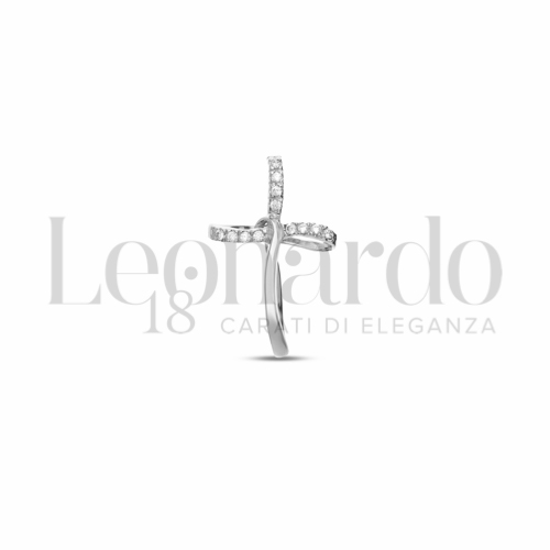 con Zircone bianco in Oro Bianco da 1,8gr.