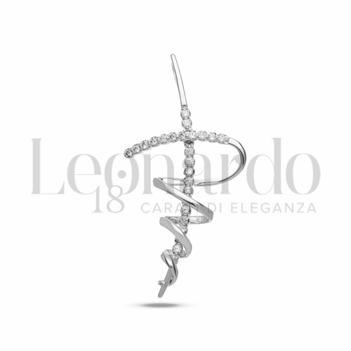 con Zircone bianco in Oro Bianco da 3gr.