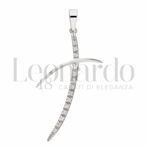 con Zircone bianco in Oro Bianco da 2,1gr.