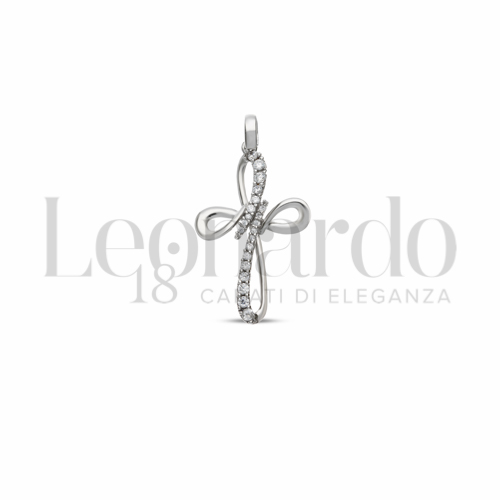 con Zircone bianco in Oro Bianco da 1,6gr.