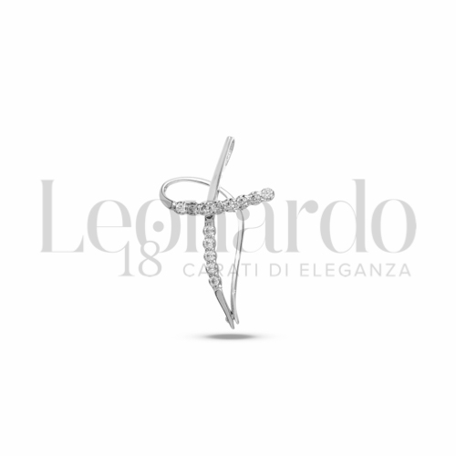 con Zircone bianco in Oro Bianco da 1,7gr.