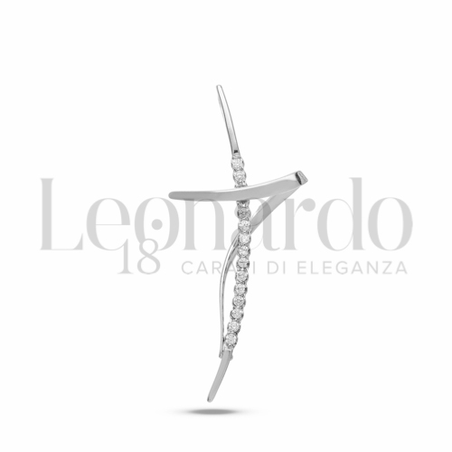 con Zircone bianco in Oro Bianco da 2,1gr.