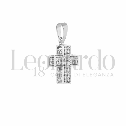 con Zircone bianco in Oro Bianco da 2,6gr.
