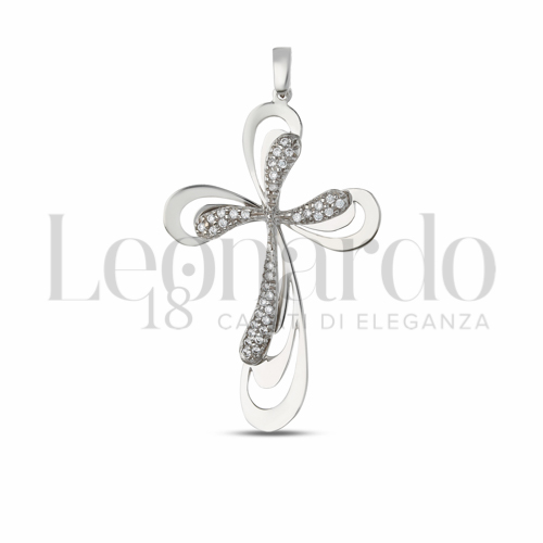 con Zircone bianco in Oro Bianco da 4,4gr.