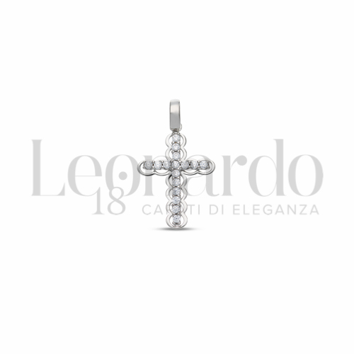 con Zircone bianco in Oro Bianco da 1gr.