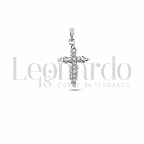 con Zircone bianco in Oro Bianco da 1gr.