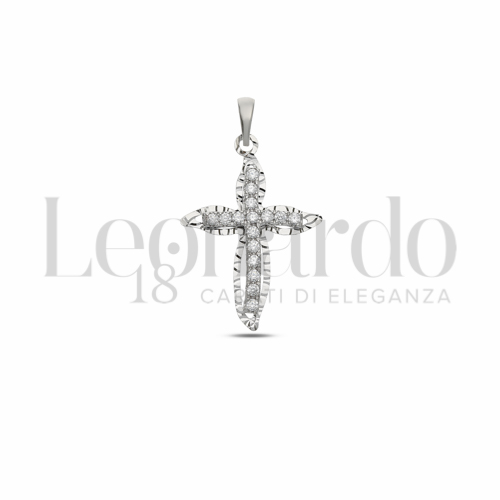 con Zircone bianco in Oro Bianco da 1,3gr.