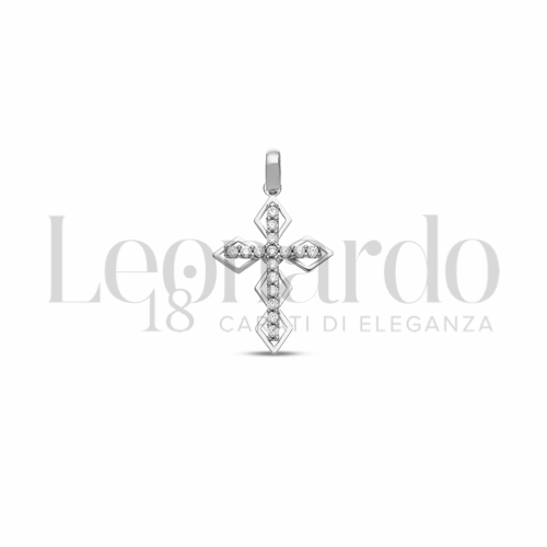 con Zircone bianco in Oro Bianco da 1,1gr.
