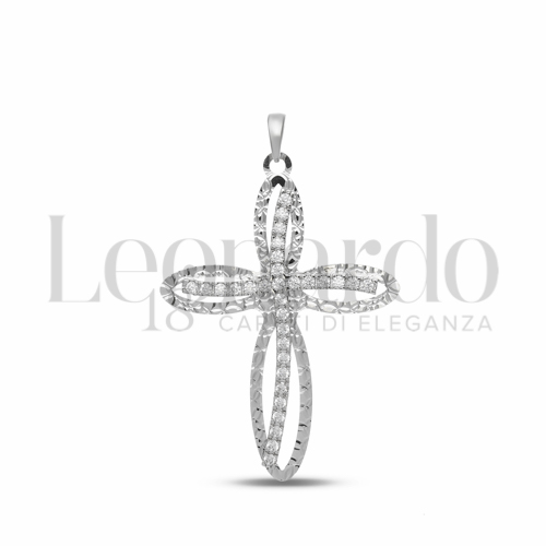 con Zircone bianco in Oro Bianco da 3gr.