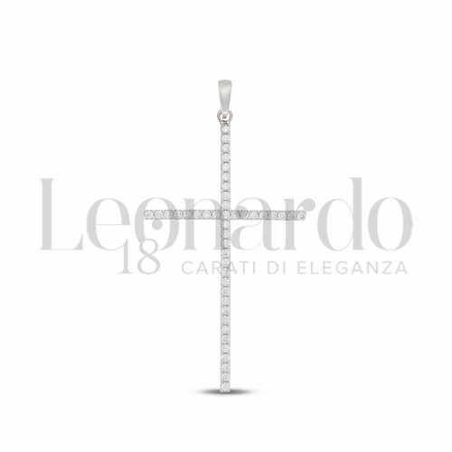 con Zircone bianco in Oro Bianco da 2gr.