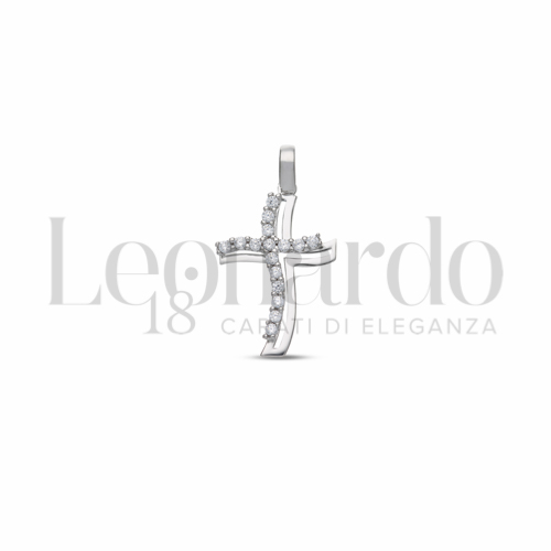 con Zircone bianco in Oro Bianco da 1,1gr.
