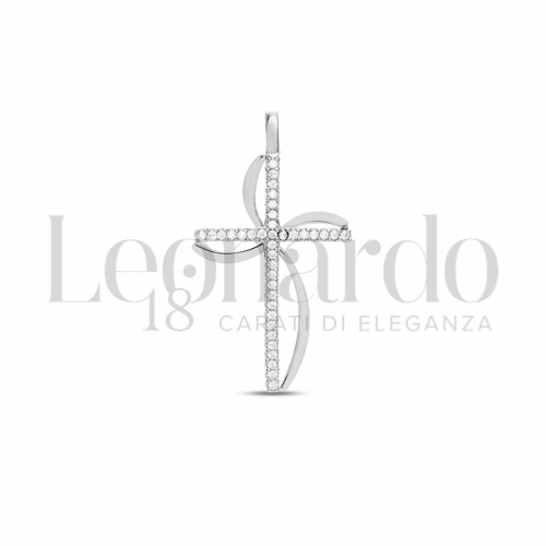 con Zircone bianco in Oro Bianco da 1,6gr.