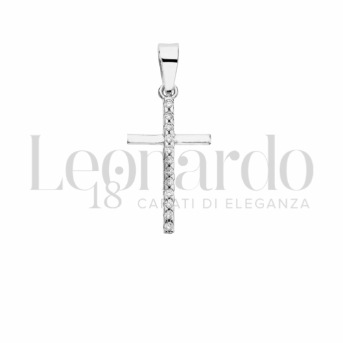con Zircone bianco in Oro Bianco da 0,8gr.