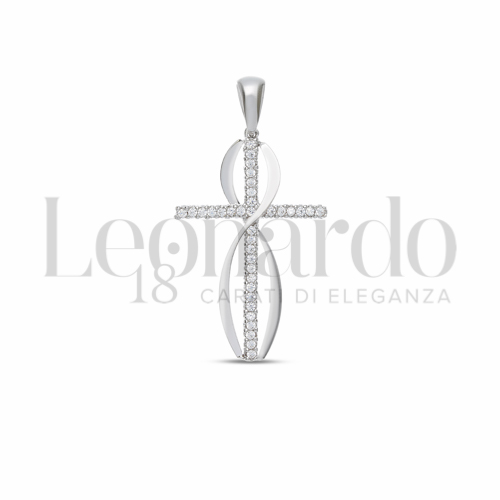 con Zircone bianco in Oro Bianco da 2,2gr.