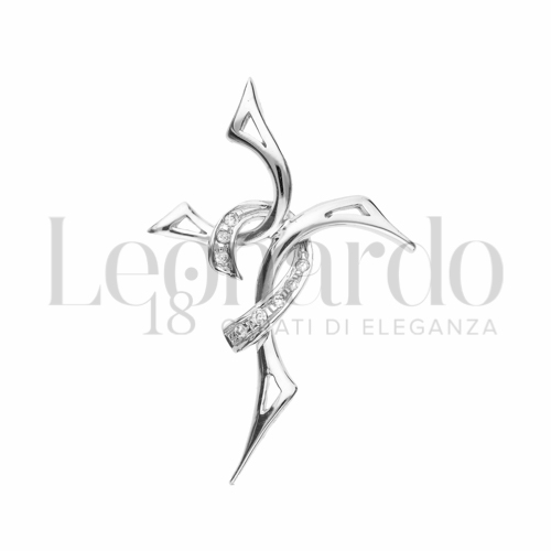 con Zircone bianco in Oro Bianco da 1,5gr.