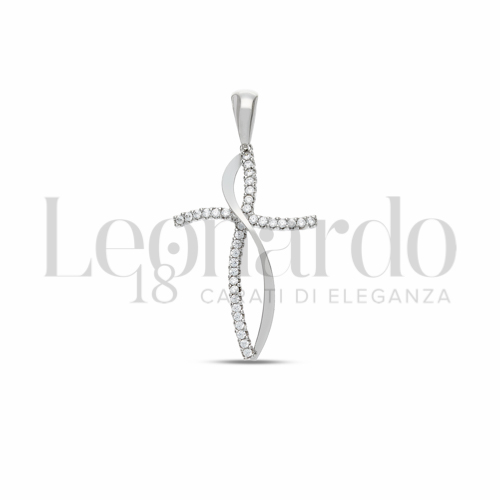 con Zircone bianco in Oro Bianco da 1,6gr.