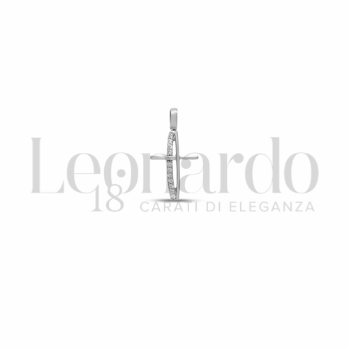 con Zircone bianco in Oro Bianco da 0,8gr.