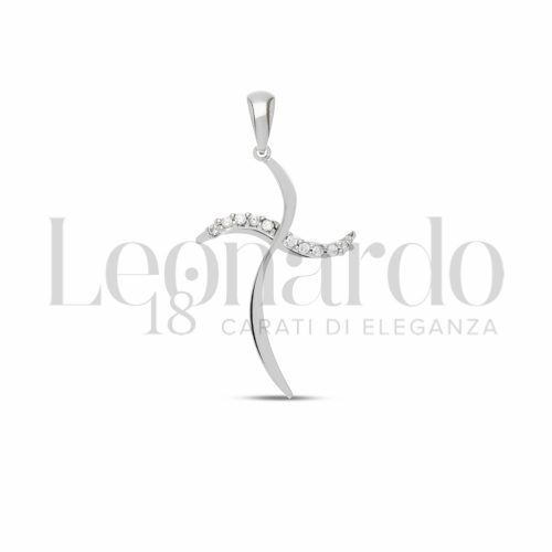 con Zircone bianco in Oro Bianco da 1,4gr.