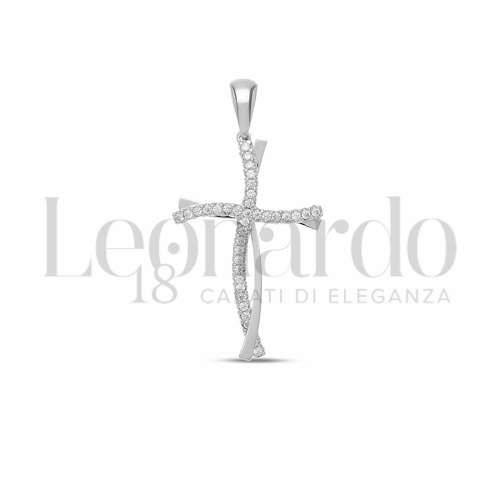 con Zircone bianco in Oro Bianco da 2gr.