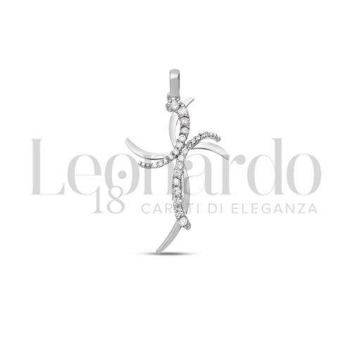 con Zircone bianco in Oro Bianco da 1,4gr.