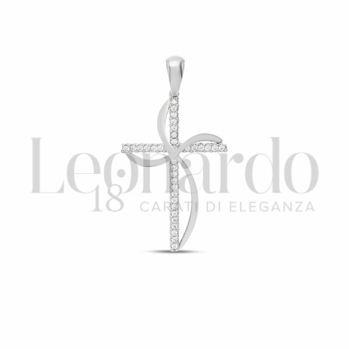 con Zircone bianco in Oro Bianco da 2,1gr.